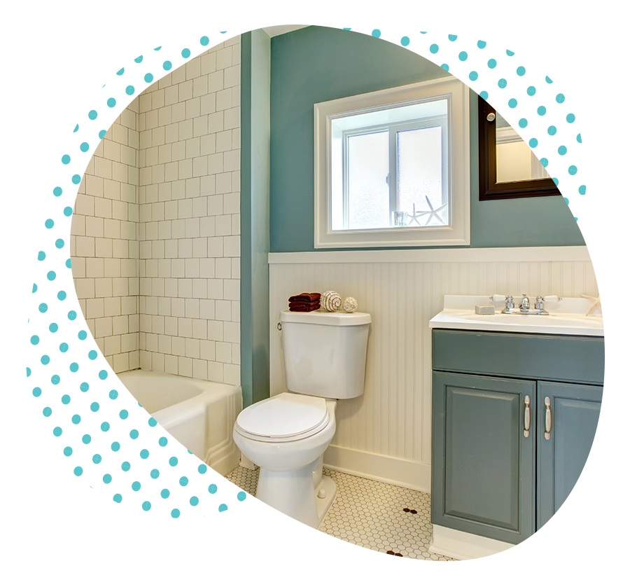 A freshly cleaned bathroom